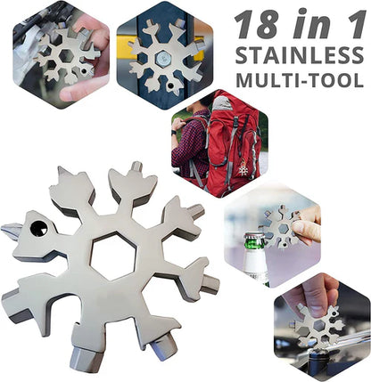 18 in 1 Multi-Purpose Snowflake Tool