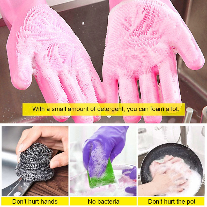 Silicone Washing Gloves