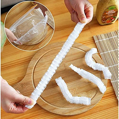 Pack Of 100 pcs Disposable Elastic Stretchable Food Cover & Multipurpose Wrap