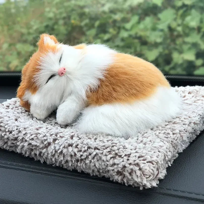 Cute Sleeping Cat Dashboard Mat For Car And Home Office Table