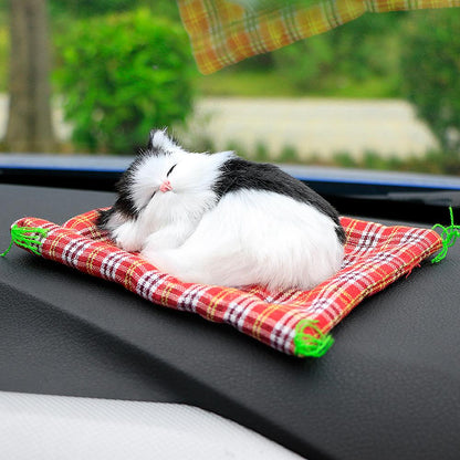 Cute Sleeping Cat Dashboard Mat For Car And Home Office Table