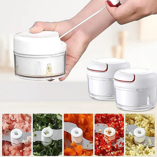 Mini Chopper, Multifunctional Hand Held Vegetable Chopper, Hand Pull String Food Chopper, Manual Food Processor