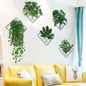 3D Plants Wall Stickers, 6 pcs