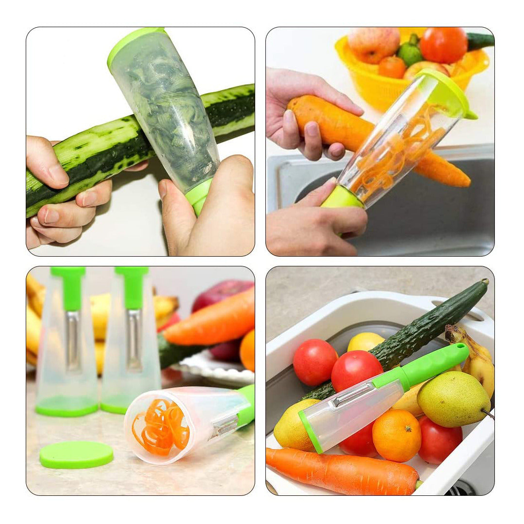 Fruit and Vegetable Peeler with Container