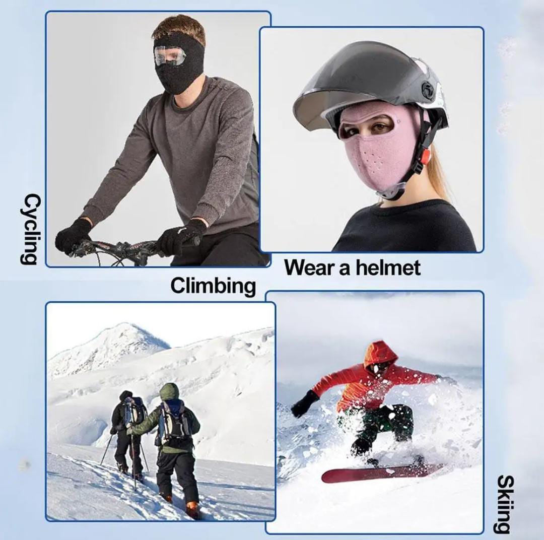 Windproof Anti Dust Full Face Masks Cycling Ski Breathable Masks Eye HD Anti Fog Goggles Hood Cover Winter Warm Hat Caps