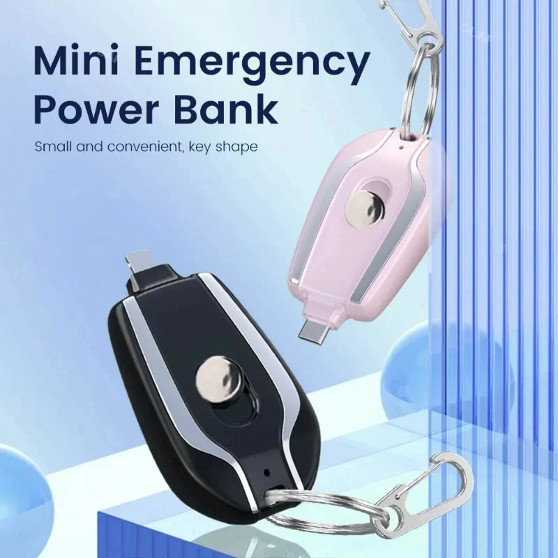 Portable Keychain Charger & Power Bank – Your Emergency Power Backup!