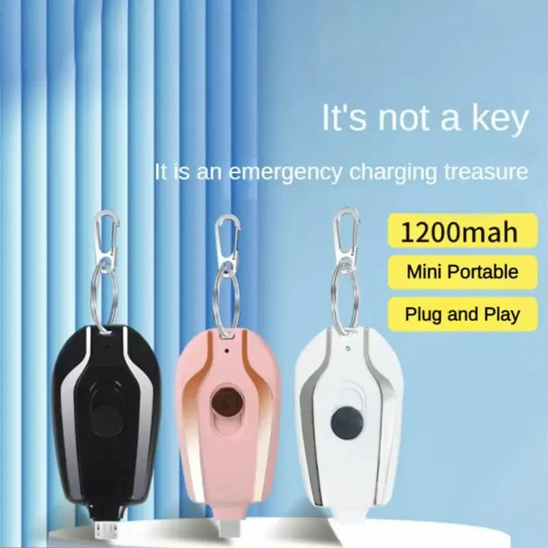 Portable Keychain Charger & Power Bank – Your Emergency Power Backup!