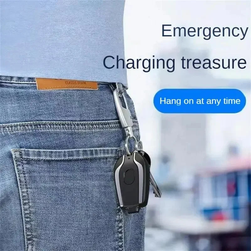 Portable Keychain Charger & Power Bank – Your Emergency Power Backup!