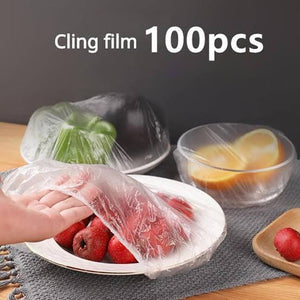 Pack Of 100 pcs Disposable Elastic Stretchable Food Cover & Multipurpose Wrap